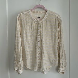 Pilcro by Anthro cream blouse